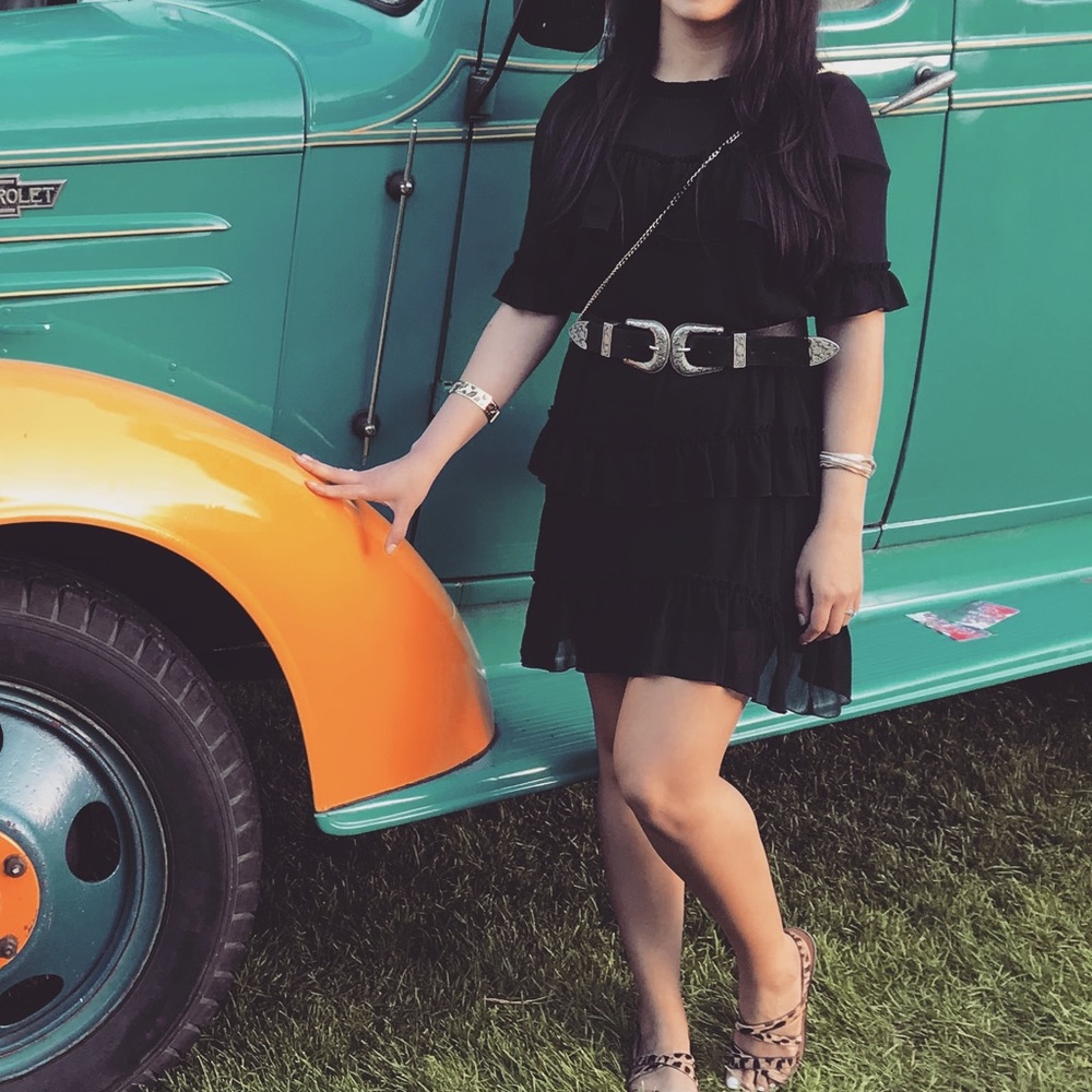 Black Ruffle Dress